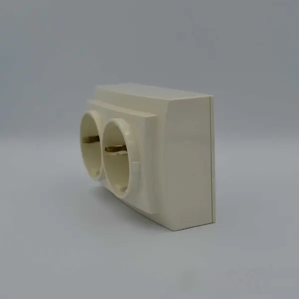 Розетка Nilson Themis кремова 2-на з заземленням ( 26121025 ) - фото №2