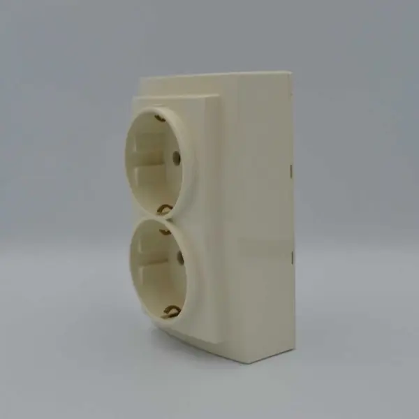 Розетка Nilson Themis кремова 2-на з заземленням ( 26121025 ) - фото №4