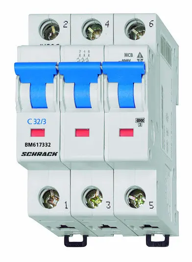 Автоматический выключатель Schrack BM617332 6кА 32А 3P х-ка C
