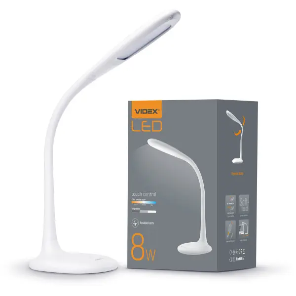 Настольный LED светильник Videx 8Вт 3000-5500K (VL-TF03W) - фото №3