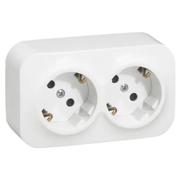 Розетка 2X2К+З Legrand Forix белая