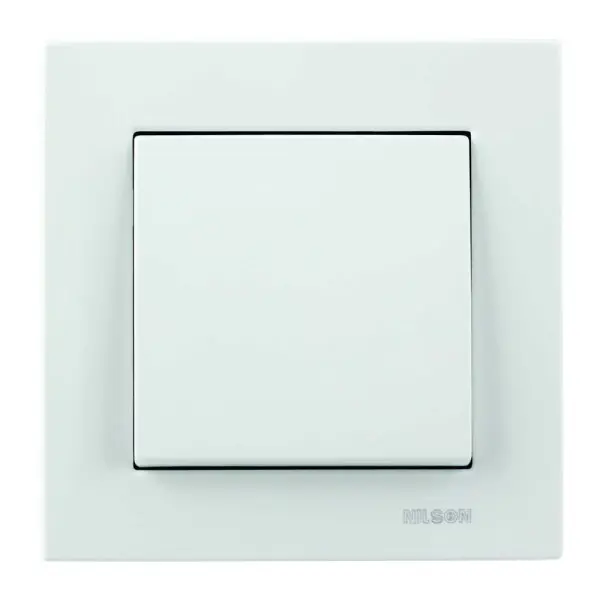 Вимикач Nilson Moda білий 1кл з підсвіткою ( 21112002 )