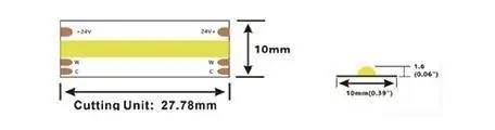 LED стрічка COLORS COB-24V-IP20 15W 2700/6000K 5м (DF14-24V-10mm-SWW) - фото №1