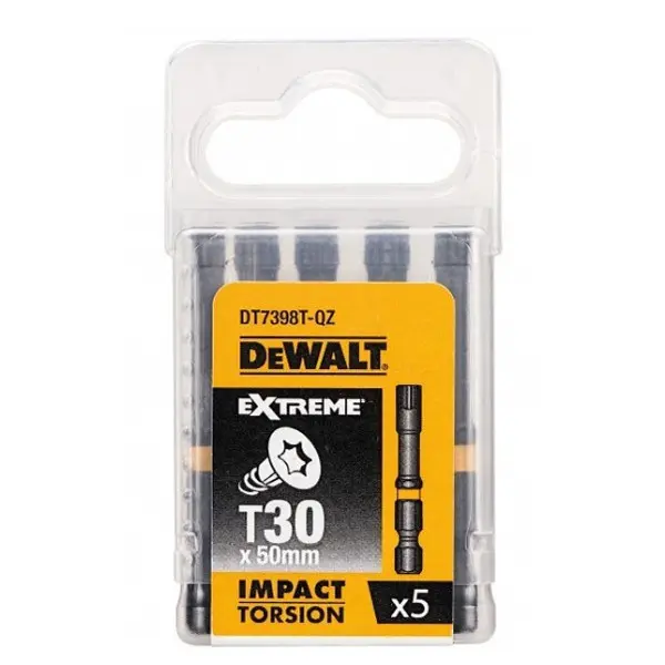 Ударні біти DeWALT Impact torsion Т30 50мм (5шт) - фото №2