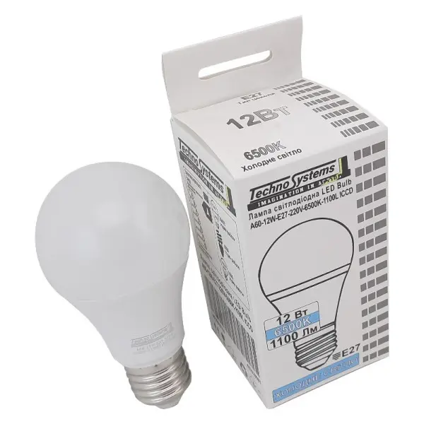 Светодиодная лампа TNSy LED ElectroGurt-A60-12W-E27-220V-6500K-1100L ICCD (TNSy5000255) - фото №2 Светодиодная лампа TNSy LED ElectroGurt-A60-12W-E27-220V-6500K-1100L ICCD (TNSy5000255) - фото №2
