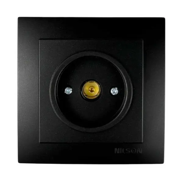 Розетка Nilson Touran черная мат TV ( 24381029 )