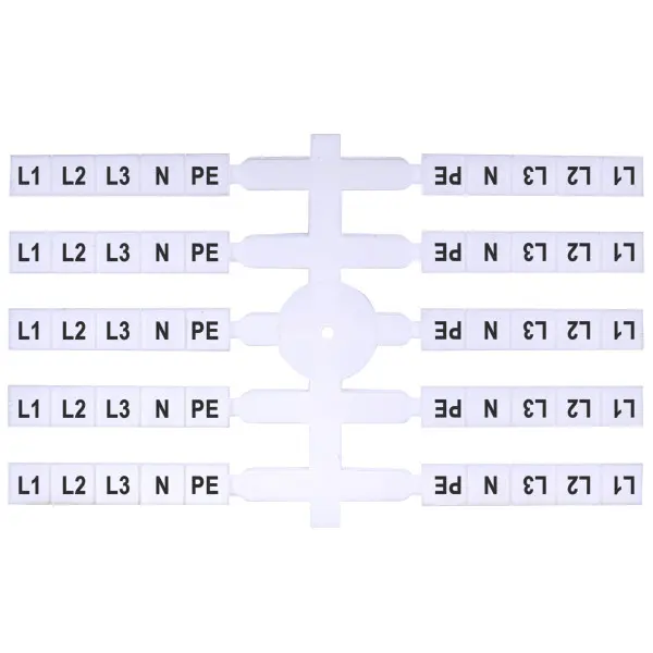 Маркировочная табличка ETI EO3 L1, L2, L3, N, PE 200шт (3901816)