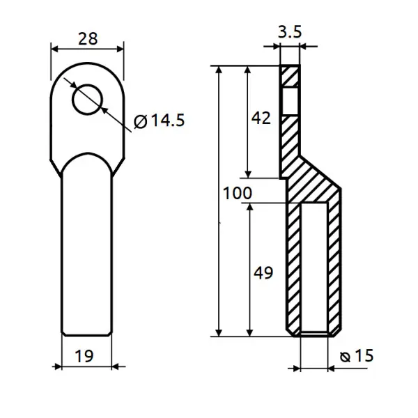 Кабельный наконечник Promfactor CL/CRL-120-14 медно-луженый - фото №1 Кабельный наконечник Promfactor CL/CRL-120-14 медно-луженый - фото №1