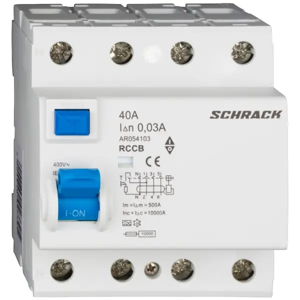 УЗО Schrack AR054103 10кА 40А 30мА 3P+N тип A