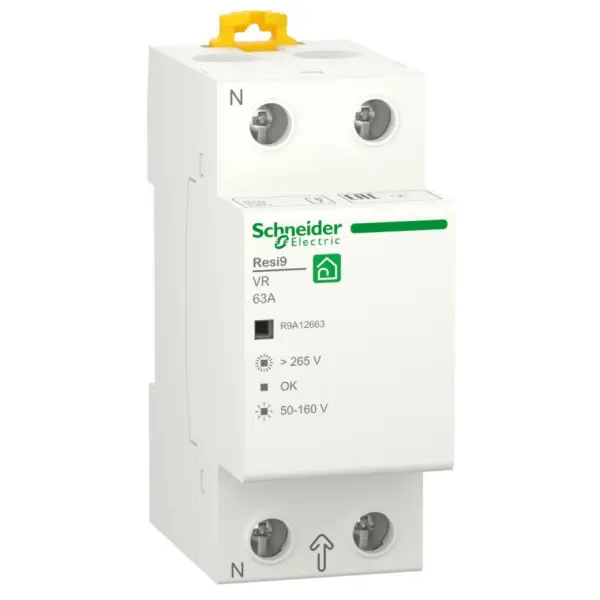 Реле напряжения Schneider Electric R9A12663 RESI9 1P+N 63A Реле напряжения Schneider Electric R9A12663 RESI9 1P+N 63A