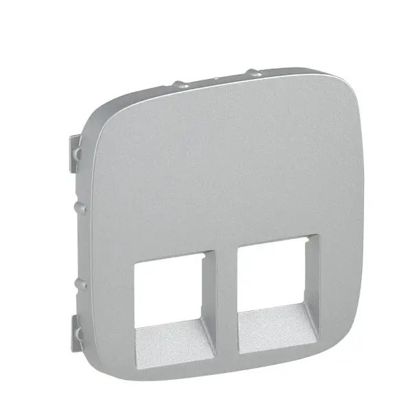 Панель розетки RJ11+RJ45 Legrand Valena Allure алюміній Панель розетки RJ11+RJ45 Legrand Valena Allure алюміній
