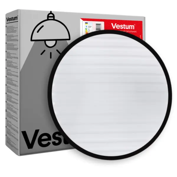 Матовий світильник Vestum GRILL 60Вт 375x60мм 3000К-6500К чорний