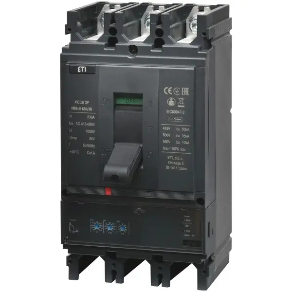 Корпусний автомат ETI NBS-E 630/3L 3P 630A 36кА (4673139) Корпусний автомат ETI NBS-E 630/3L 3P 630A 36кА (4673139)