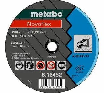 Отрезной диск Metabo Novoflex TF 41 (616452000) 230x3,0x22,23 Отрезной диск Metabo Novoflex TF 41 (616452000) 230x3,0x22,23