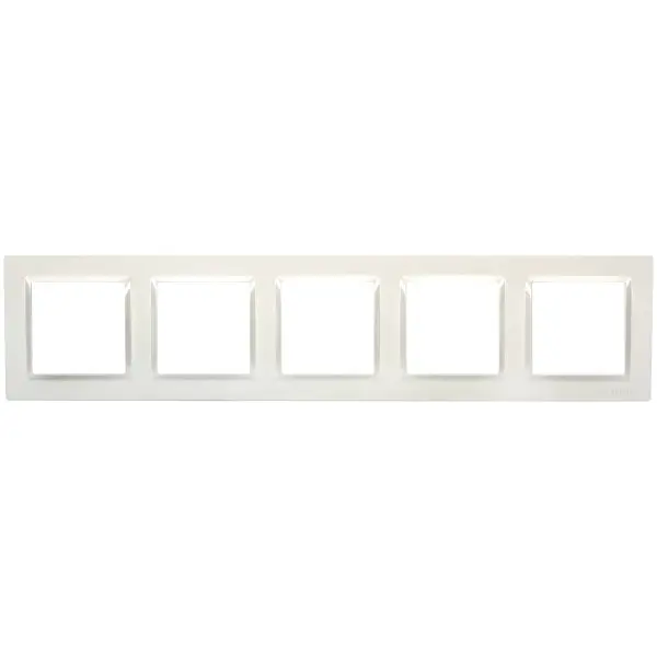 Рамка п'ятірна горизонтальна Simon 10 біла