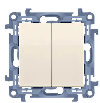 Двухкнопочный выключатель Kontakt Simon Simon 10 CW5BL.01/41 с подсветкой (кремовый)