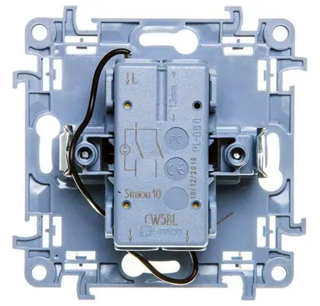 Двухкнопочный выключатель Kontakt Simon Simon 10 CW5BL.01/41 с подсветкой (кремовый) - фото №1