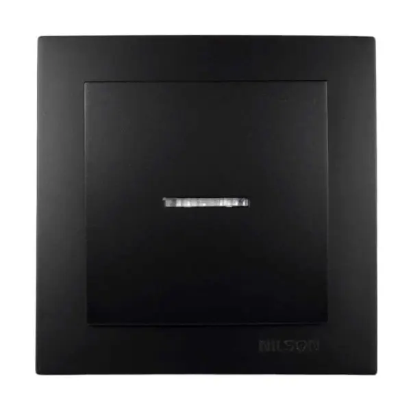 Выключатель Nilson Touran черный мат 1кл с подсветкой ( 24381002 )