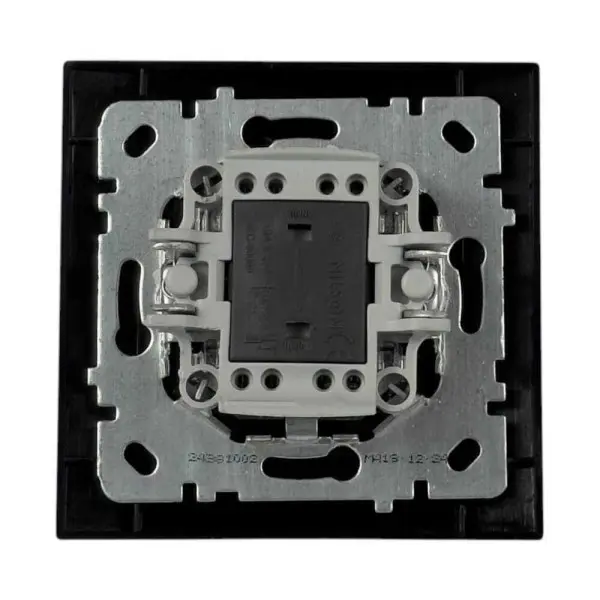 Выключатель Nilson Touran черный мат 1кл с подсветкой ( 24381002 ) - фото №1