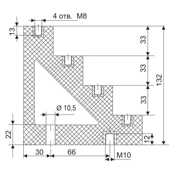 Ступінчастий опорний ізолятор CNC СТ-40 4х40 600А (Б00042169) - фото №3