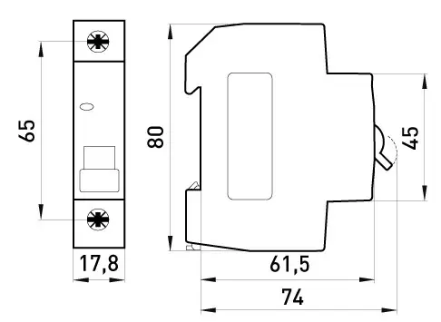 Модульный автоматический выключатель E.Next e.mcb.stand.45.1.C4 1р 4А C (s002004) - фото №5