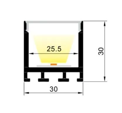 LED-профиль MLG подвесной LP30301F с рассеивателем, 2 метра - фото №2