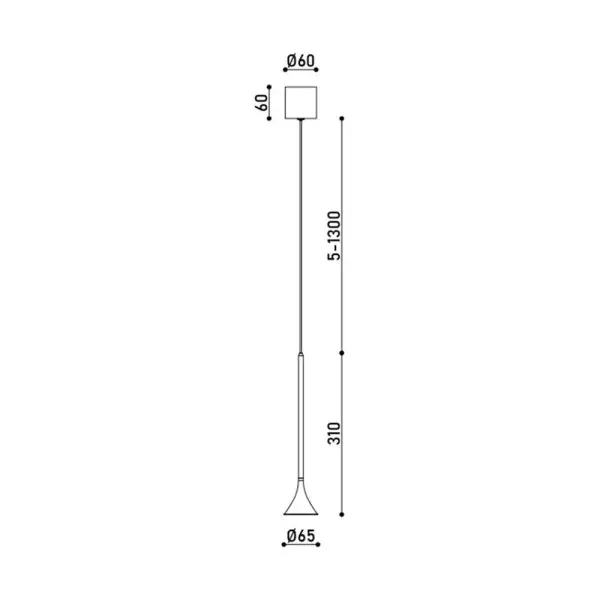 Підвісний світильник, люстра Kloodi PE-KATYA308 5W 3K 24D WH LED 1x5W 3000К IP20 - фото №3