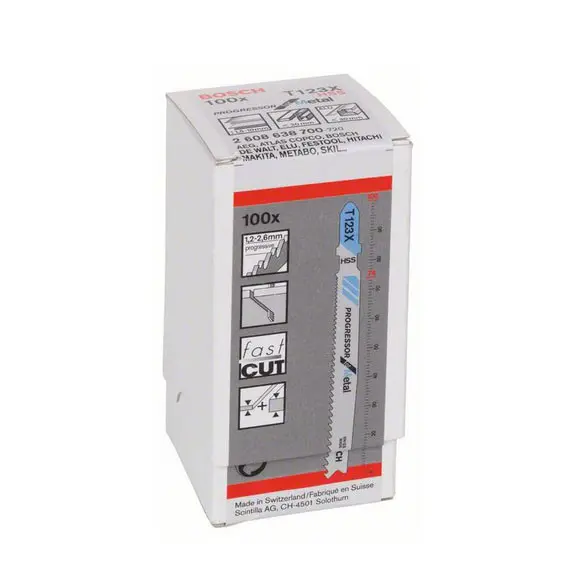 Лобзикові пилки Bosch T123XF (100шт)