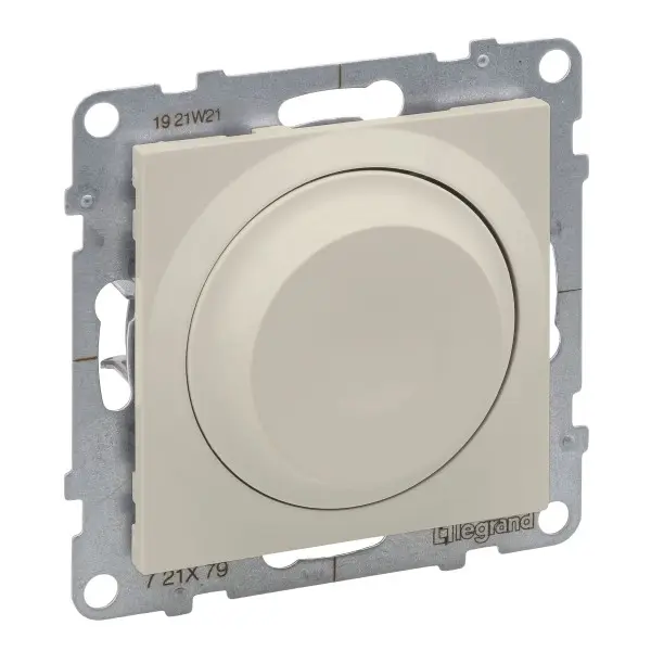 Поворотний світлорегулятор 300Вт/250В Legrand SUNO (слонова кістка) 721279 Поворотний світлорегулятор 300Вт/250В Legrand SUNO (слонова кістка) 721279