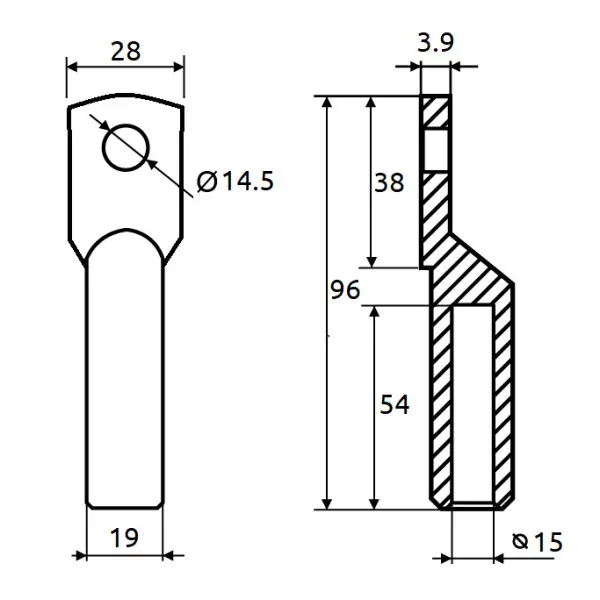 Кабельний накінечник Promfactor CL/CRG-120-14 мідно-луджений - фото №1