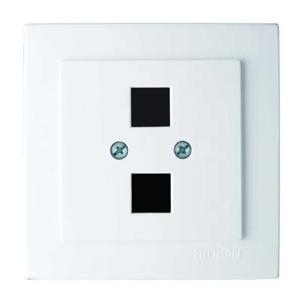 Розетка Nilson Touran белая компьютерная 2-я без модуля ( 24111043 )