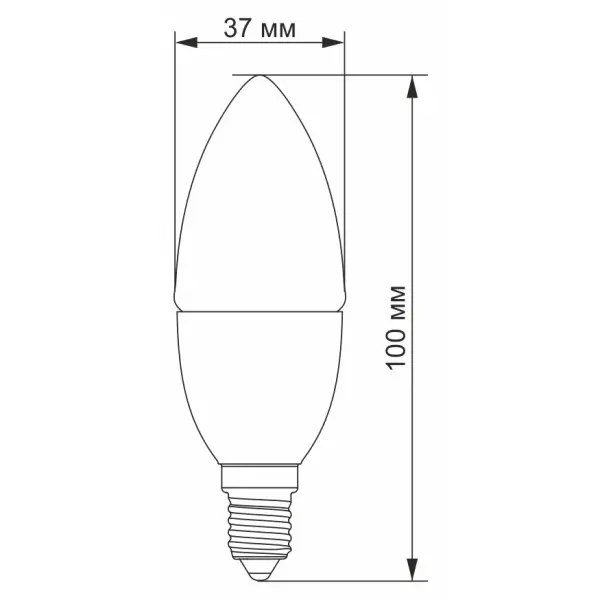 Світлодіодна лампа Videx C37e E14 3,5Вт 4100K (VL-C37e-35144) - фото №2