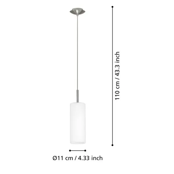 Подвесной светильник, люстра Eglo 85977 Troy E27 1x60W IP20 белый - фото №3