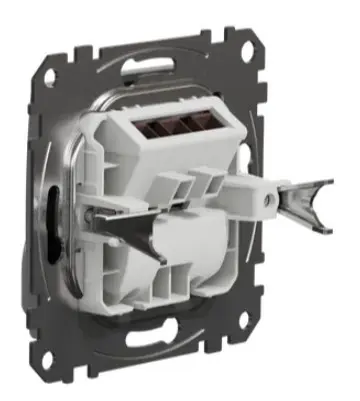 Накладка для вывода кабеля Schneider Electric Sedna Design & Elements алюминий SDD113903 - фото №2
