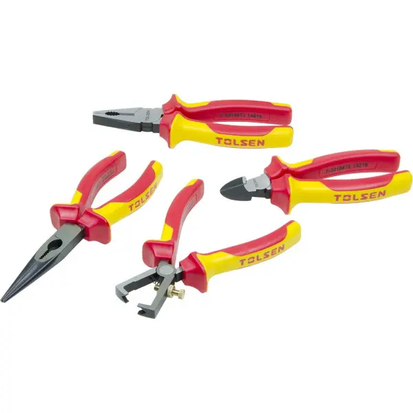 Набір діелектричних плоскогубців Tolsen (V83204) VDE (4шт) Premium - фото №3