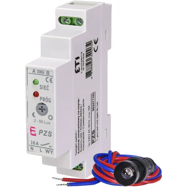 Сутінкове реле ETI 002471103 PZS 230V (1x16A AC1) Сутінкове реле ETI 002471103 PZS 230V (1x16A AC1)