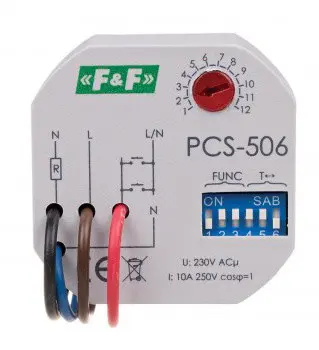 Електронне реле часу F&F PCS-506 195-253В AC 10А Електронне реле часу F&F PCS-506 195-253В AC 10А