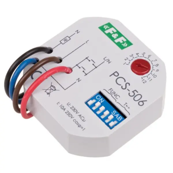 Електронне реле часу F&F PCS-506 195-253В AC 10А - фото №2 Електронне реле часу F&F PCS-506 195-253В AC 10А - фото №2