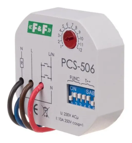 Електронне реле часу F&F PCS-506 195-253В AC 10А - фото №3 Електронне реле часу F&F PCS-506 195-253В AC 10А - фото №3