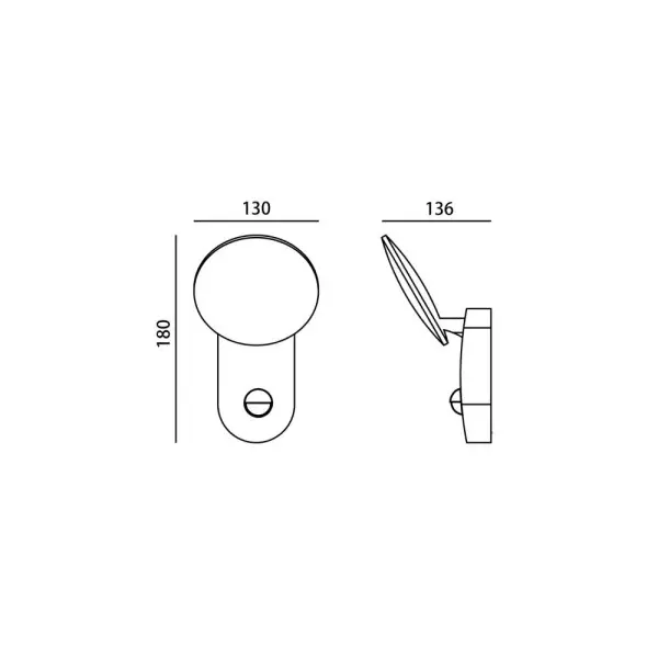 Уличный светильник с датчиком движения Italux OWL-6214-S-4K Monti LED 1x7W 4000K 461Lm IP54 черный - фото №1