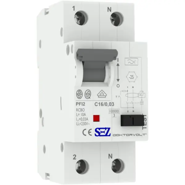 Диф автомат SEZ PFI2 C 16A/0,03A (PFI2C_16A/0,03A) Диф автомат SEZ PFI2 C 16A/0,03A (PFI2C_16A/0,03A)
