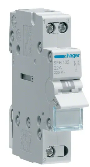 Переключатель Hager SFB132 I-0-II 1P 32А/230В 1м