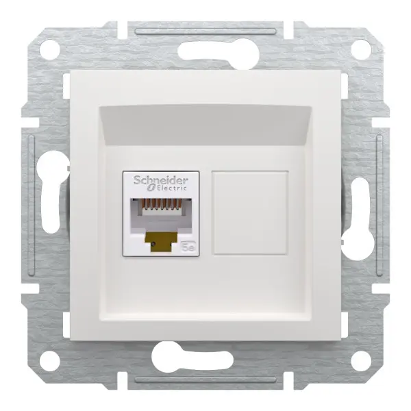 Комп'ютерна розетка RJ45 UTP cat.5e Schneider Electric Asfora без рамки біла (EPH4370121) - фото №3 Комп'ютерна розетка RJ45 UTP cat.5e Schneider Electric Asfora без рамки біла (EPH4370121) - фото №3