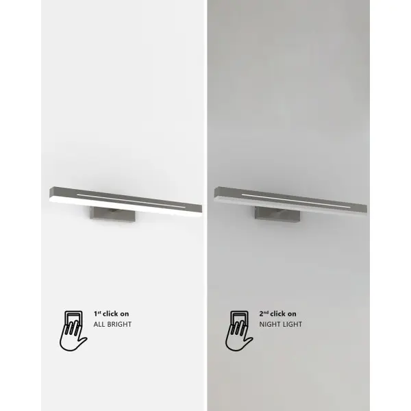 Світильник підсвітка для дзеркала Nordlux 2015401055 Otis LED 1x14W 3000K 1300Lm IP44 сірий - фото №3 Світильник підсвітка для дзеркала Nordlux 2015401055 Otis LED 1x14W 3000K 1300Lm IP44 сірий - фото №3
