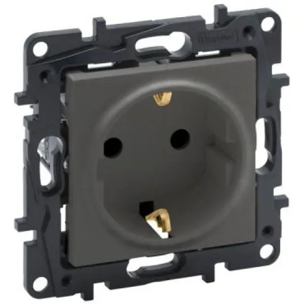 Розетка Legrand Niloe Step 16А 250В с заземлением винтовой механизм сталь (863421)