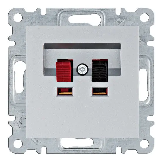 Акустична розетка Hager WL3312 Lumina (срібляста)