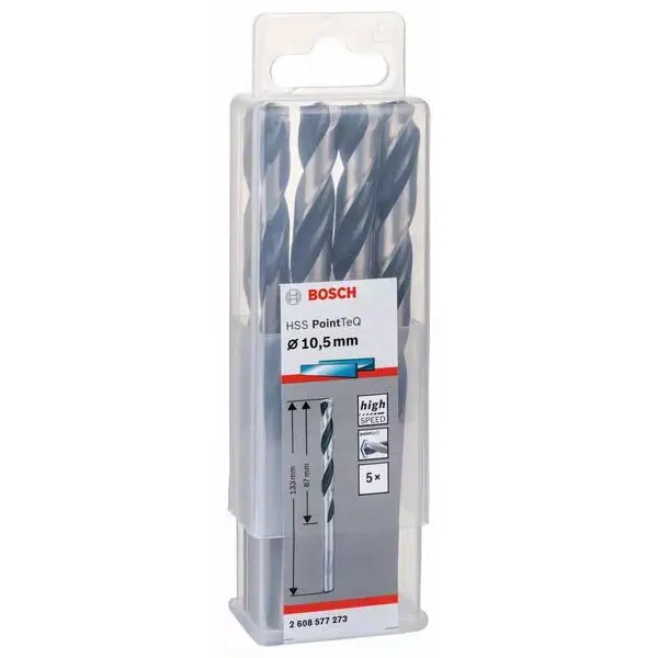 Свердла Bosch 2608577273 PointTeQ Svyerl HSS 13мм (5шт) - фото №1