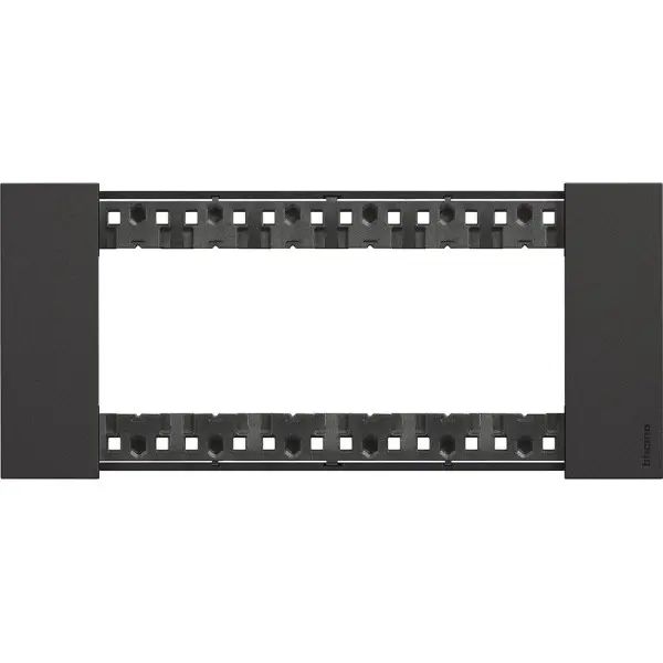 Рамка на 6 модулів Bticino Living Now KA4806KG (італійський стандарт) чорна