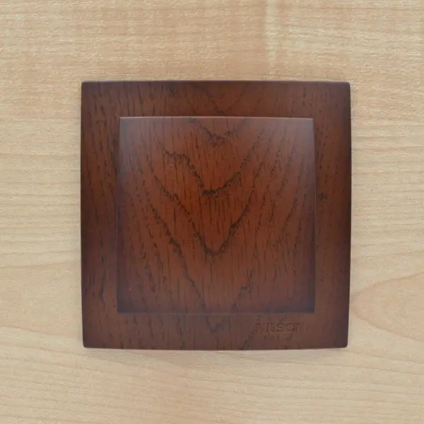 Выключатель Nilson Touran орех 1кл ( 24271001 ) - фото №4