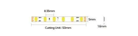LED стрічка COLORS 120-2835-24V-IP20 8.4W 770Lm 6000K 5м (D8120-24V-5mm-W9) - фото №1